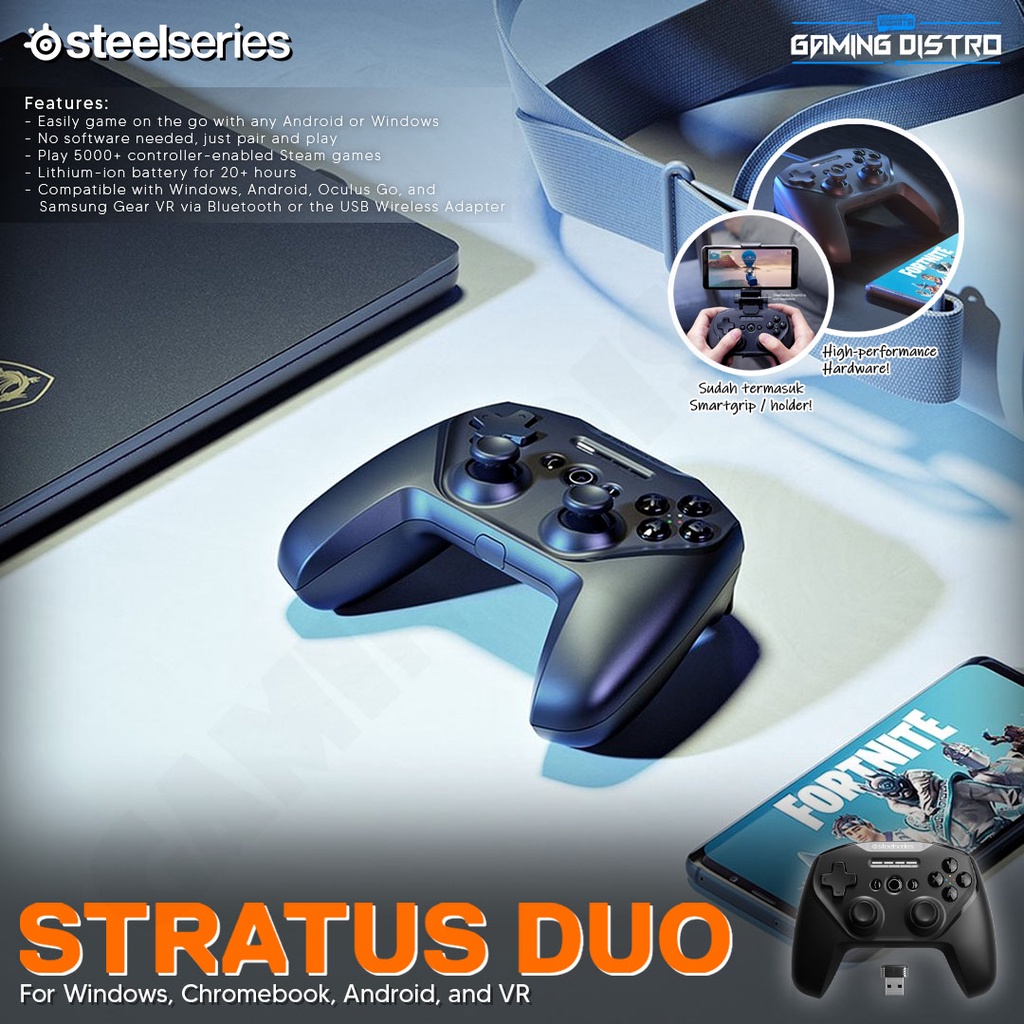 Steelseries Stratus Duo Wireless Controller Bundle with SmartGrip