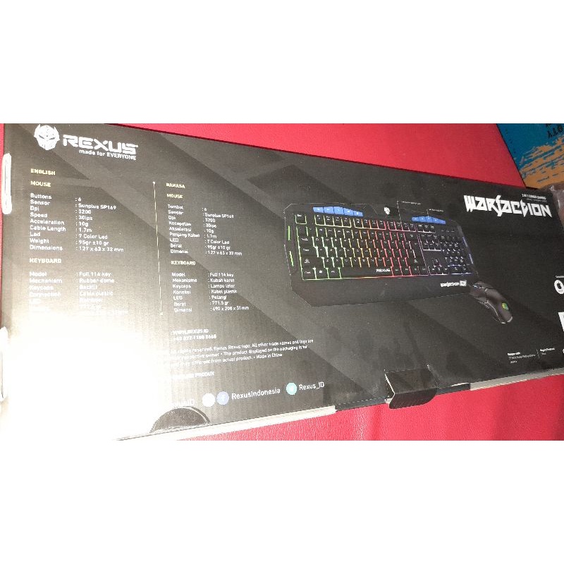 Keyboard mouse Gaming RGB Rexus