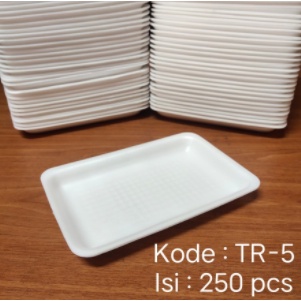 

FOAM TRAY TR 5 - STYROFOAM TRAY BUAH TR5,ISI 250 PCS*