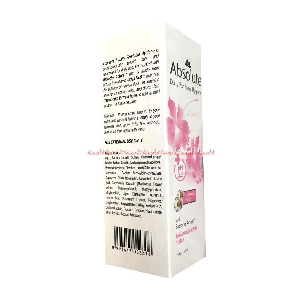 Absolute Daily feminine Hygiene Pembersih Kewanitaan Cair Absolute 150ml