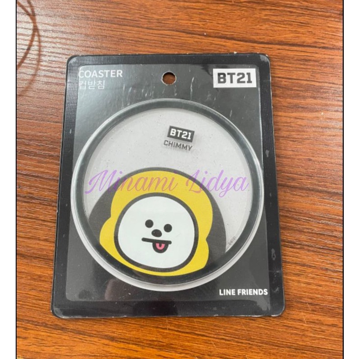 READY STOK INDONESIA coaster tatakan bt21 gelas