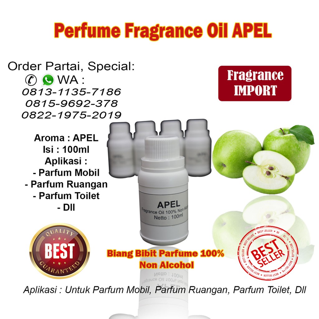 Bibit Biang Parfum Aroma APEL 100ml / Parfum APEL / PENGHARUM APEL / PEWANGI APPLE / APEL / APPLE