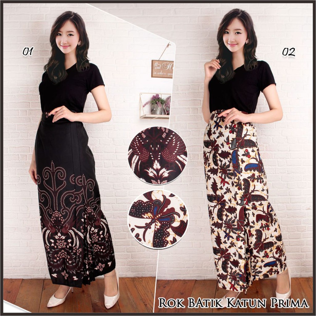 rok batik rempel/bawahan kebaya batik/rok modern