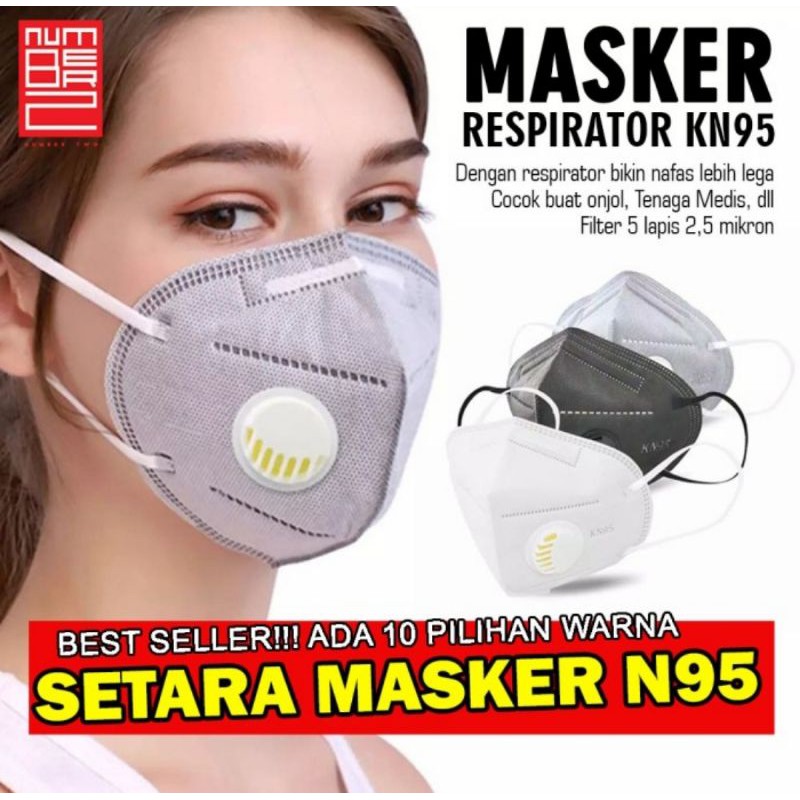 Masker Medis KN95 Respirator Face Mask 5Ply Earloop