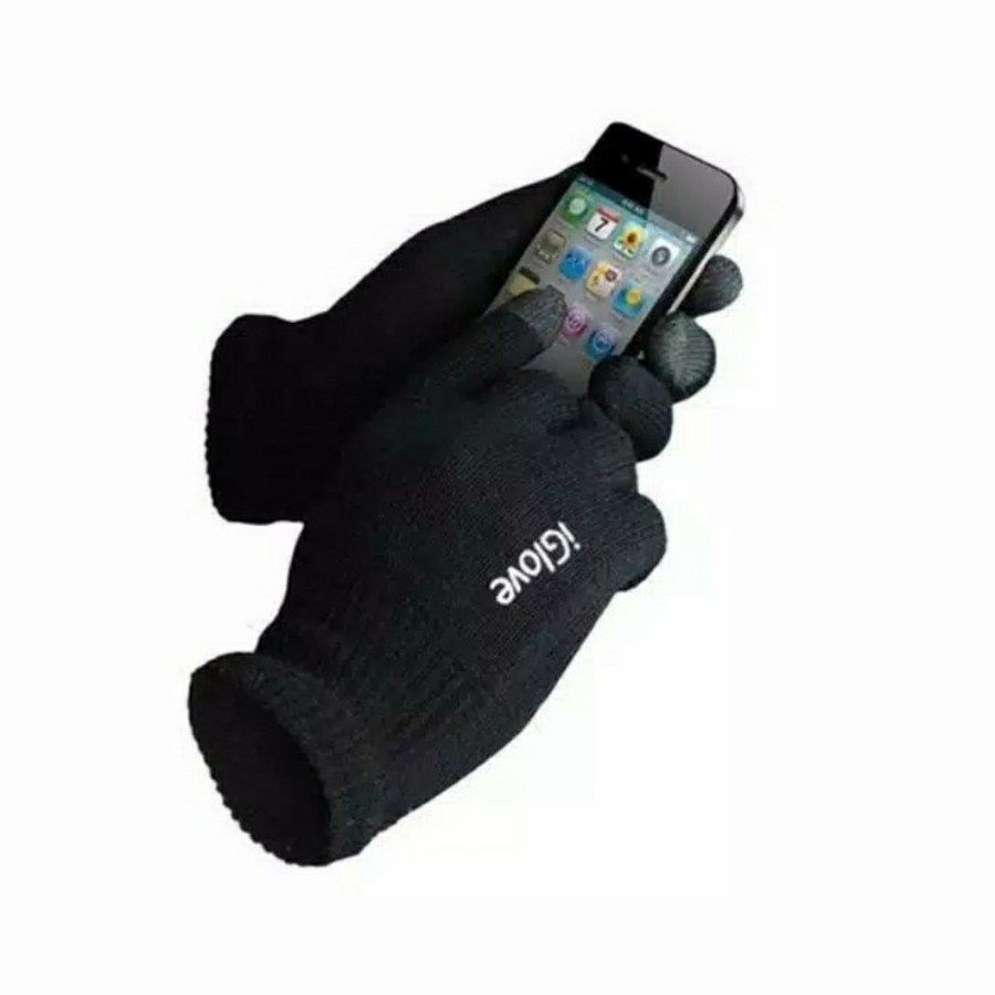 IGLOVE SARUNG TANGAN IGLOVE CAPACITIVE TOUCH SCREEN FULL BLACK ORIGINAL - BDC