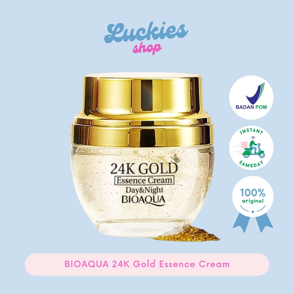 BPOM BIOAQUA 24K Gold Skin Care Essence Cream Krim Wajah Bio Aqua