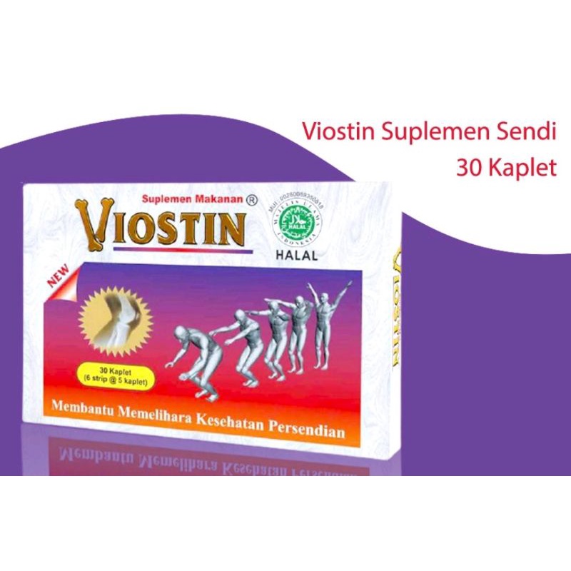 Viostin Suplemen Sendi - 1 Box Isi 30 Kaplet / viostin Halal