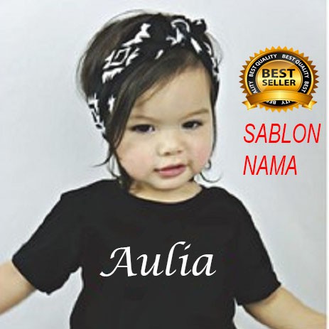 kaos bayi dan anak  gratis sablon nama bahan katun combed halus