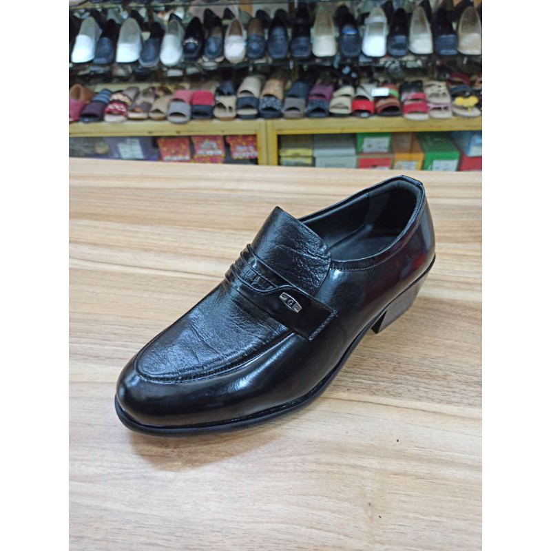 Pantofel kulit 5Cm Guin Casalini Dx33 Hitam