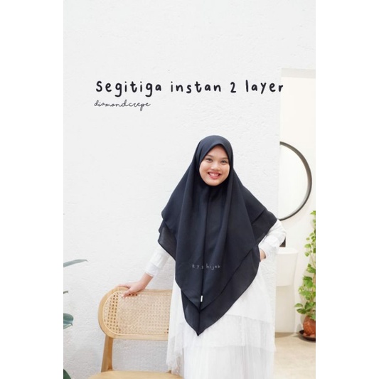 Segitiga Instan 2 Layer / Jilbab Syar'i Jumbo / Khimar Syar'i 2 Layer