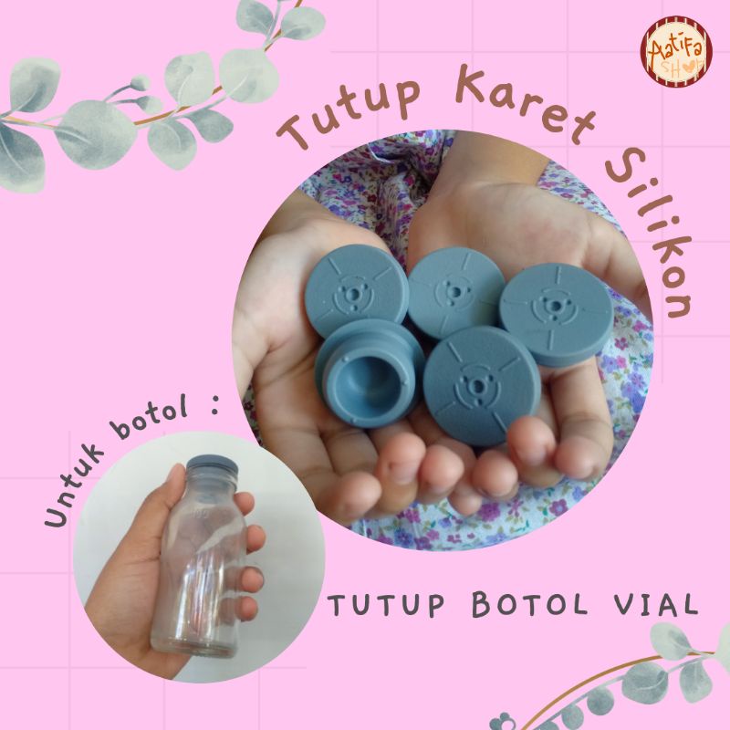 5pcs Tutup Botol Kaca ASI/vial/BKA dan 5 pcs Tutup Botol UC-1000/tutup plastik ulir + tutup pop up