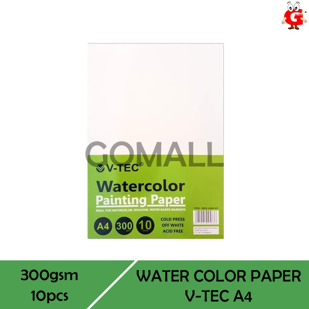

V-tec A4 Water Color Paper Sheets 300 GSM Cold Press Watercolor
