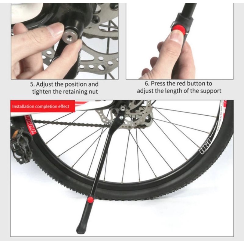 Standar QR Quick Release Kickstand Standar QR Sepeda MTB Roadbike Adjustable