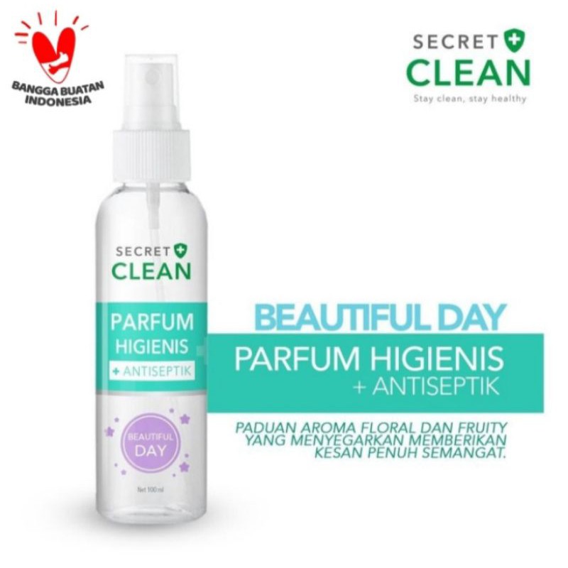 Parfume Secret Clean Parfume Higienis + Antiseptik Beautiful Day - 100ml