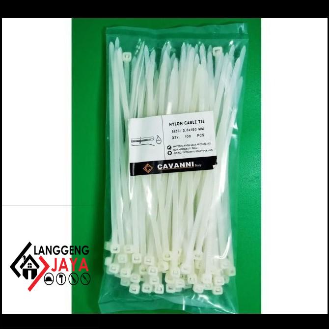 

Kabel Tis 150Mm X 3.6 Putih Cavanni (100Pcs) Langgeng-