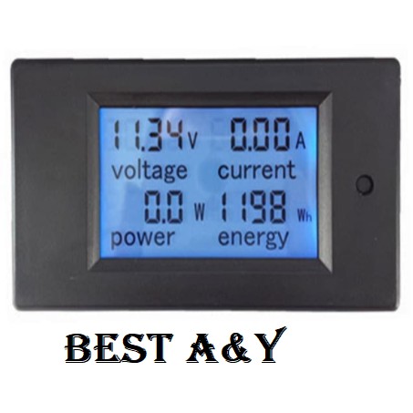 Digital Volt Amp Watt Ampere 4 in 1 Kwh Meter Voltmeter DC 20A Ammeter