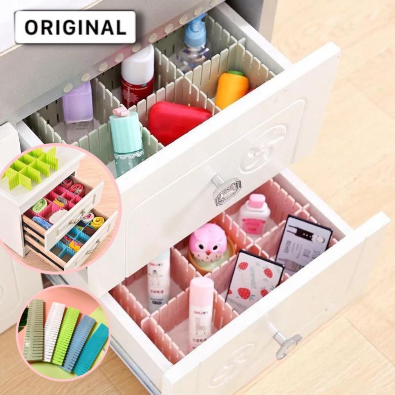 PENYEKAT LACI LEMARI RAK ORGANIZER DIY SERBAGUNA isi 4 PCS