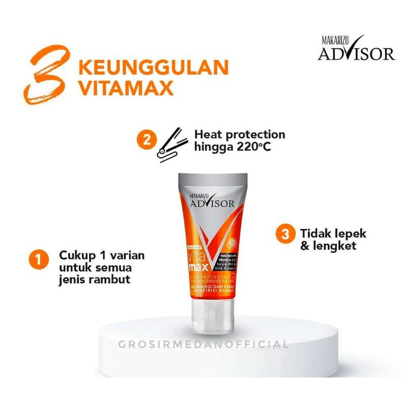 MAKARIZO ADVISOR VITAMAX - DEEPLY INTENSIVE HAIR MULTIVITAMIN TREATMENT - VITAMIN RAMBUT AGAR RAMBUT KEMBALI BERKILAU, LEMBUT, SEHAT DAN MUDAH DIATUR