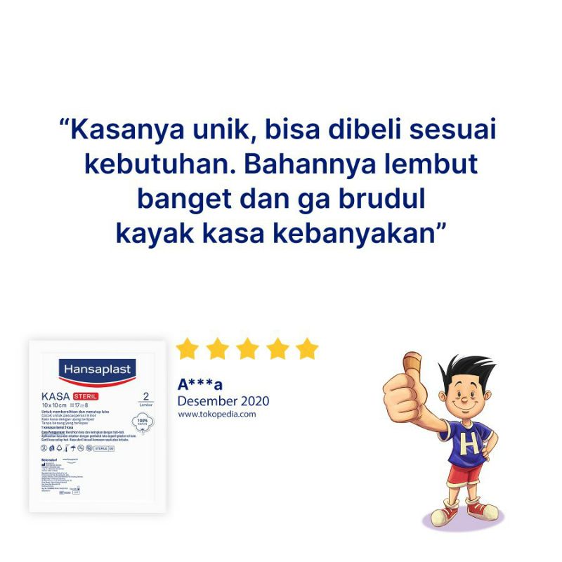 Kasa Sterile isi 10 Pouch | Kasa Onemed | Kasa Hansaplast | Gauze Swabs 16x16 isi 10 lembar / Kasa Pusar Bayi