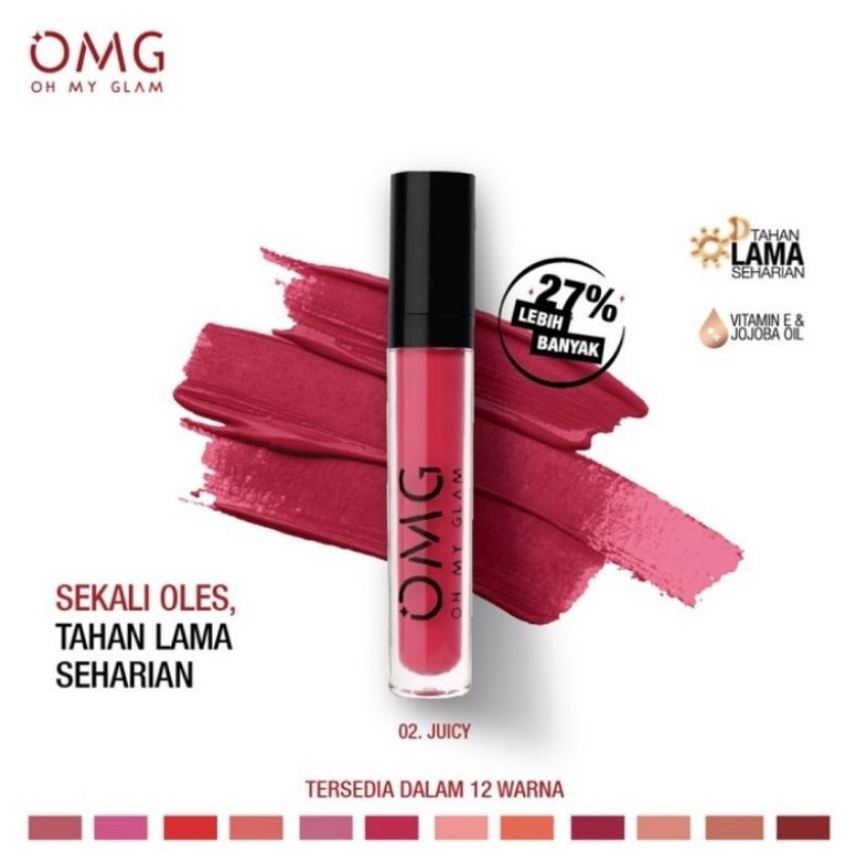 OMG oh my glam matte kiss lip cream (lipstick lipcream)