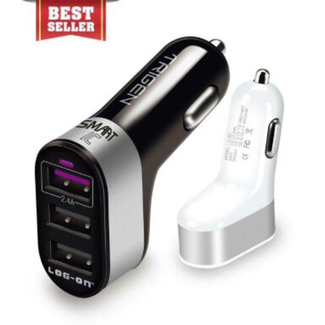 CHARGER MOBIL - SAVER MOBIL - CAR CHARGER LOG ON TRIGEN 3USB 4.4A