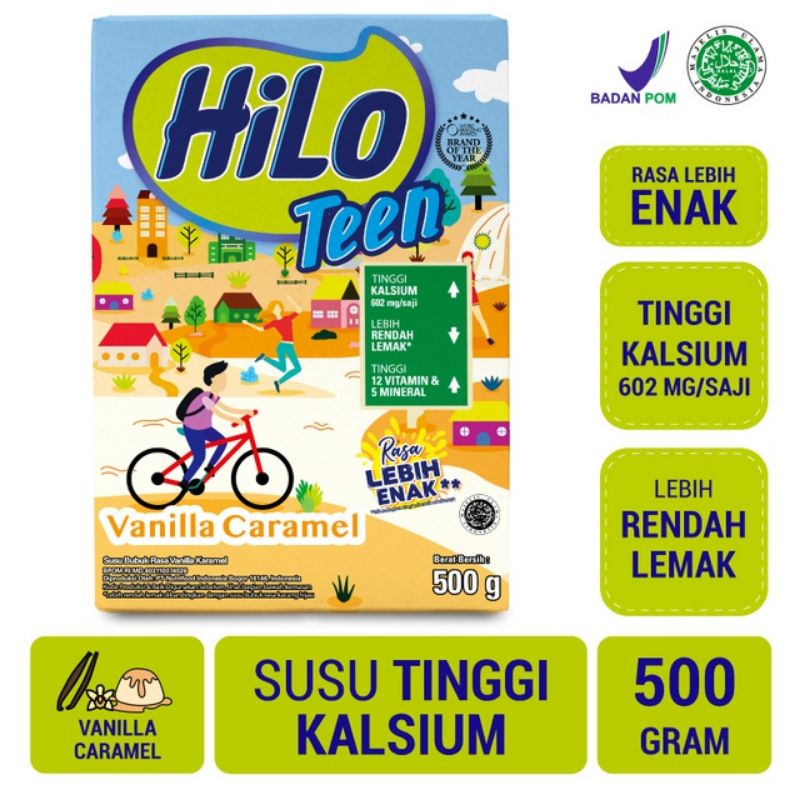 

✨Adinda.ols✨Hilo Teen Vanilla Caramel 500 gram - Susu Tinggi Kalsium Rendah Lemak