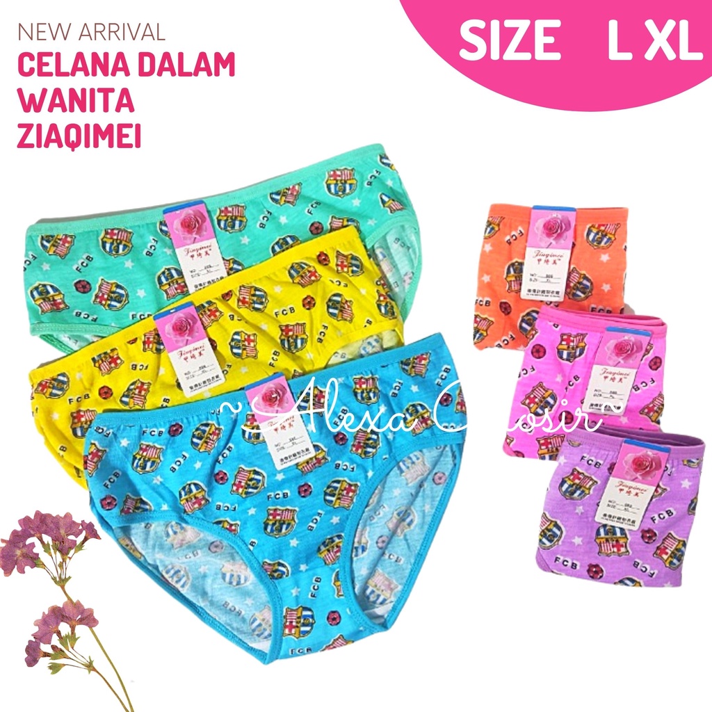 Undies Celana Dalam Wanita Motif Ukuran ampe extra jumbo size L ,XL,3L Merk Ziaqimei