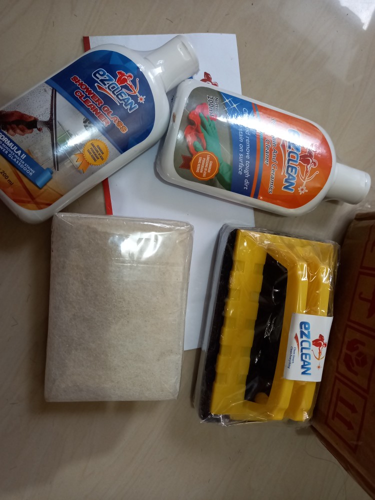 Ezclean Black Pad Sikat Lantai Sikat Keramik Porselen Sikat Kamar Mandi Kloset Scouring Pad Premium