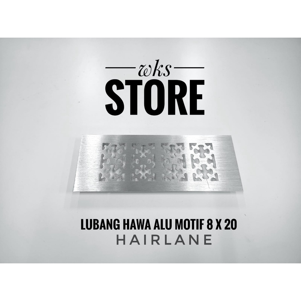 Saringan Udara Lubang Hawa Angin 8 X 20 ALUMUNIUM KOTAK HAIRLINE MOTIF