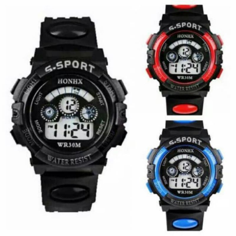 JAM TANGAN RUBBER S-SPORT DIGITAL FASHION PRIA WANITA JAM ANAK