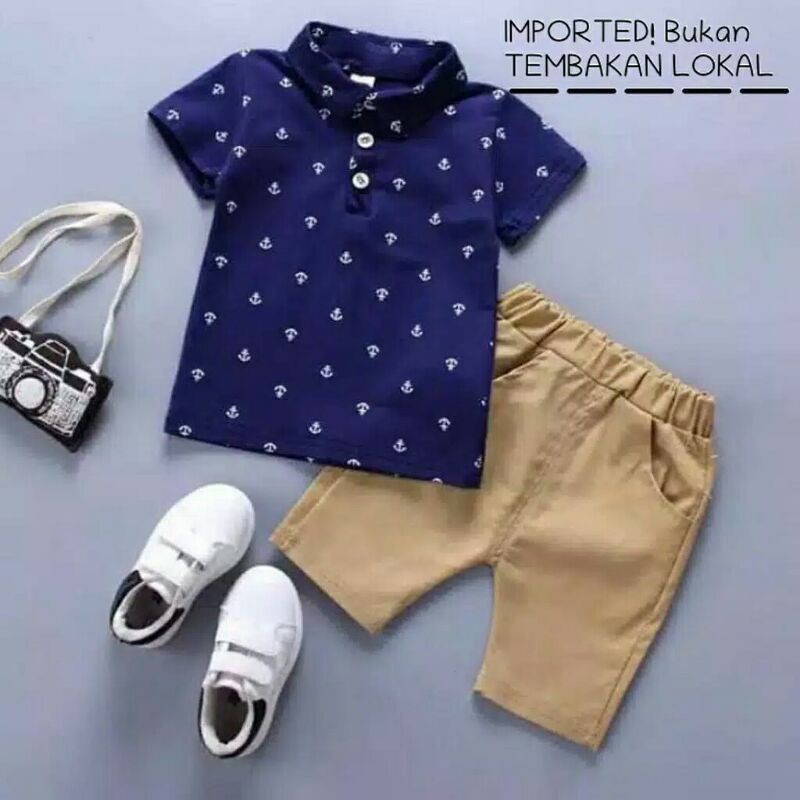 stelan jangkar import bahan bagus baju anak