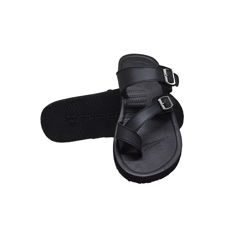 Sandal Jumbo Pria - Sendal Jepit Kekinian Empuk Ringan Musca Kulit Hitam Big Size 45 46 47 48 49 Original