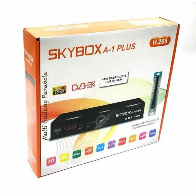 RECEIVER SKYBOX A1 PLUS H 265 BONUS DONGLE EVINIX