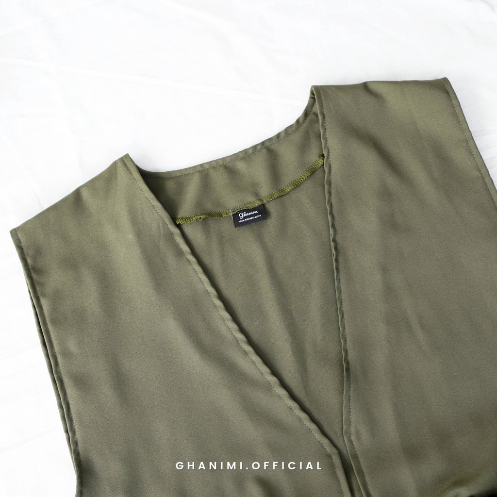 Ghanimi - Sada Long Vest / Outer Polos Panjang / Outer tali tanpa lengan / outer kondangan kekinian