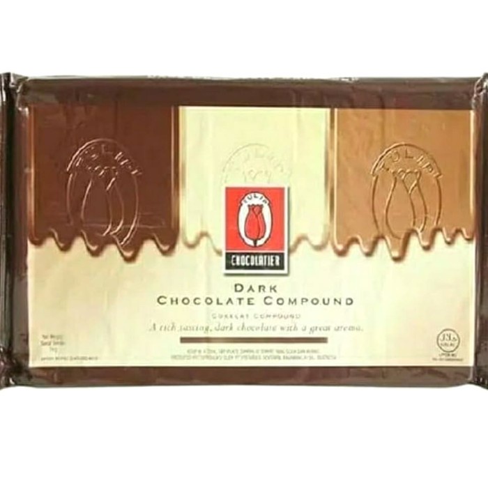 

Ht6362D Tulip Dark Chocolate Compound 1 Kg Coklat Batang Ht5