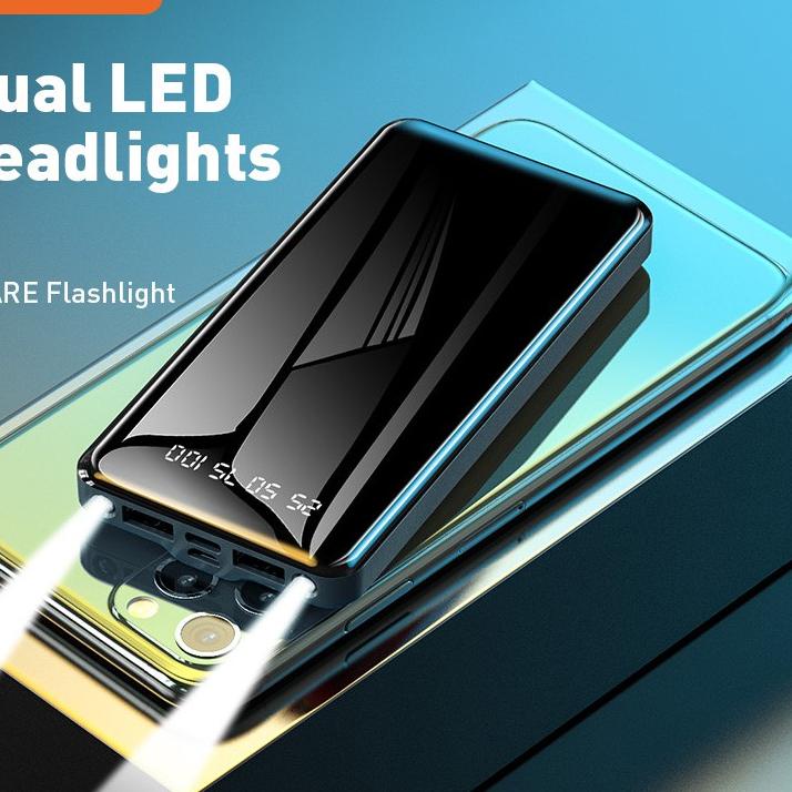 1.1 (Sale)[RA-129]Powerbank Mini Murah 10000 mAh Fast Charging LED Flashlights Power Bank 20000mah i