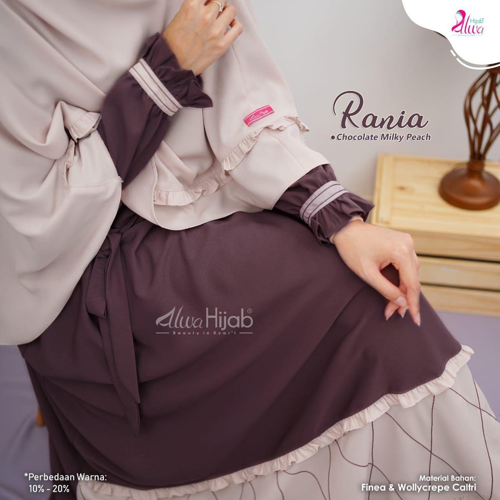 GAMIS RANIA 1 SET KHIMAR || ALWA HIJAB