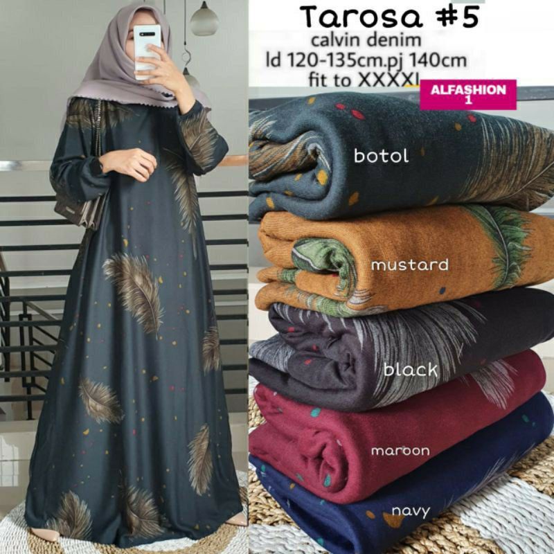 TAROSA Maxy - LD120 Gamis Denim Diana Jumbo Bigsize Oversize Bumil / Dialova Maxy / R.28 - 025-5769