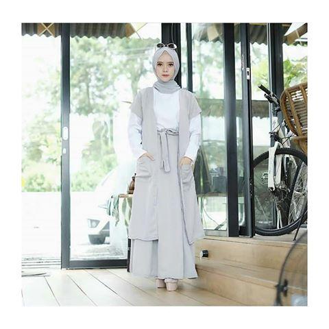 Arinda Set 3in1 Gamis Remaja Muslim Bahan Moscrepe / Gamis Wanita Muslim Terbaru / Setelan Gamis Wanita Muslim / Gamis Murah