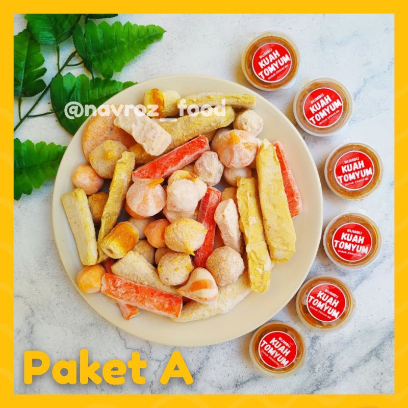 

Paket A (1kg Suki Mix Cedea + 6 Cup Bumbu Tomyum)