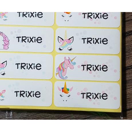 

✻ UNICORN LABEL NAME STICKER NAMA LABEL BUKU PELAJARAN PERALATAN SEKOLAH ♗