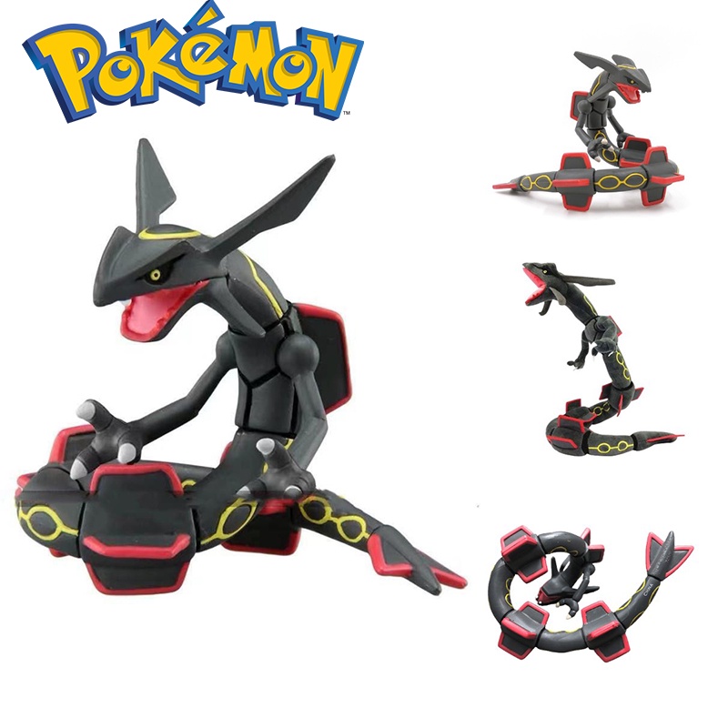 PVC Pokemon Model Rotatable Toys Shiny Rayquaza Zygarde Arceus Collection Dolls Figurines Gifts