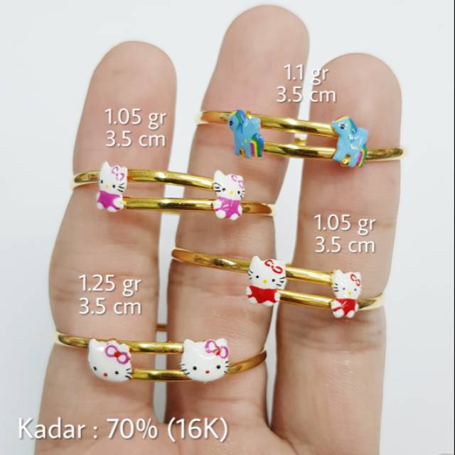 Gelang Bayi Setelan Emas 70% (16K) - NF