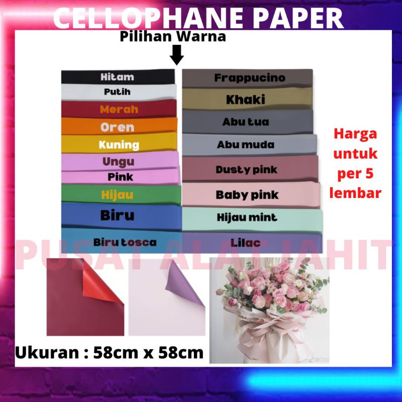 

Cellophane paper merk hasans per 5 lembar