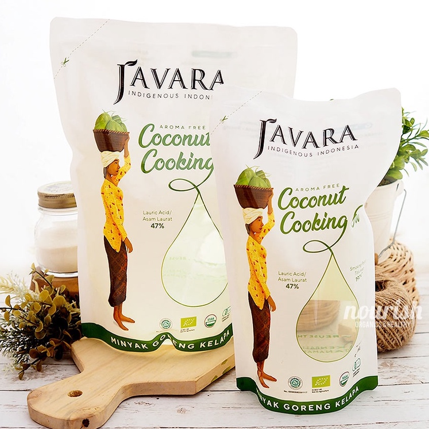 Javara, Minyak Goreng Kelapa Organik 900ml (Coconut Oil)