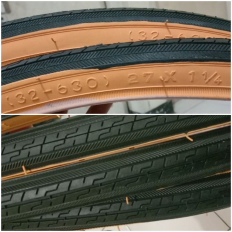 Ban luar sepeda ukuran 27 Balap ( 27 x 1 1/4) Sepeda Balap Lama CTB Jepang. SWALLOW DELI TIRE