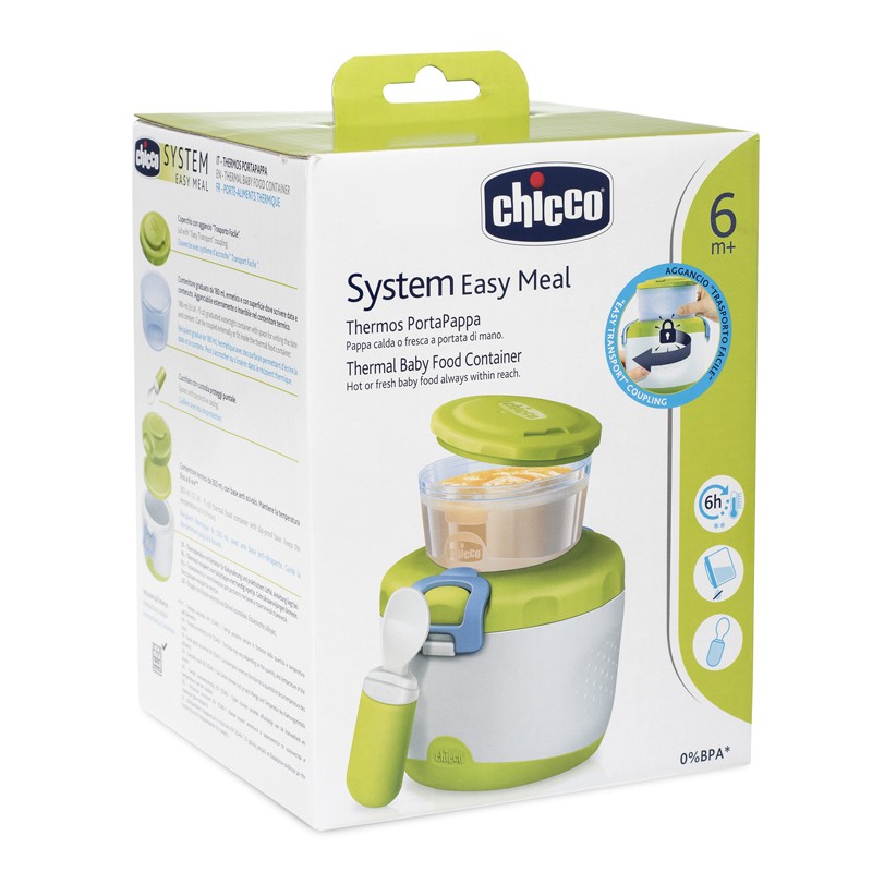 CHICCO TEMPAT MAKAN BAYI THERMOS PORTAPAPPA SYSTEM EASY MEAL MPASI TERMOS