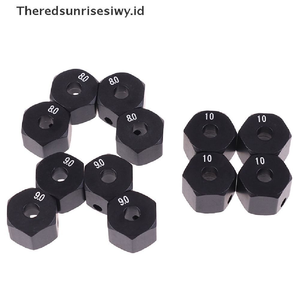 (Theredsunrisesiwy.Id) 4pcs Adapter Hex Hub Roda 12mm Untuk Mobil Sport Rc Hsp 1 / 10 Skala 8 9 10mm