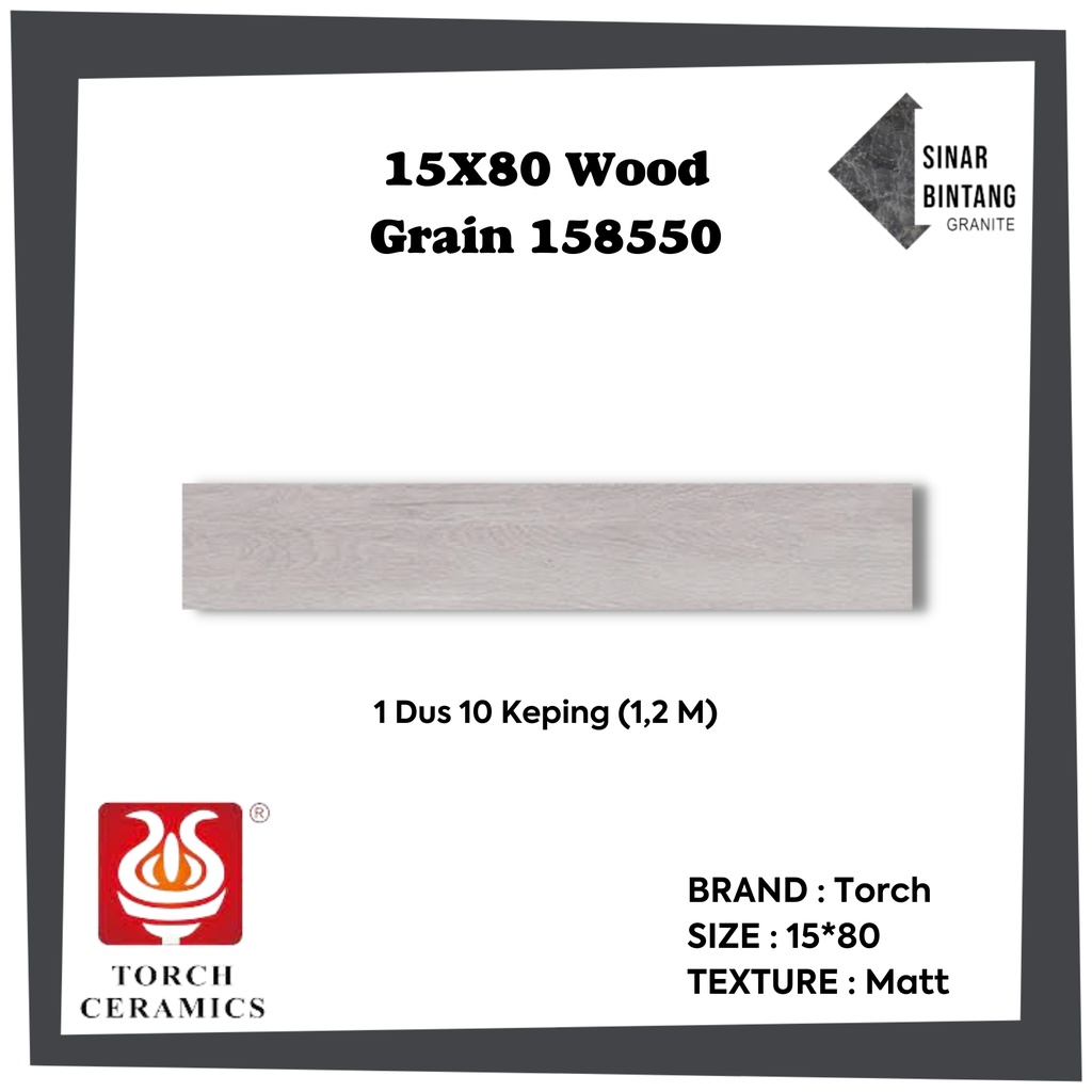 Granit 15X80 | Granit Lantai Wood Grain 158550 TORCH