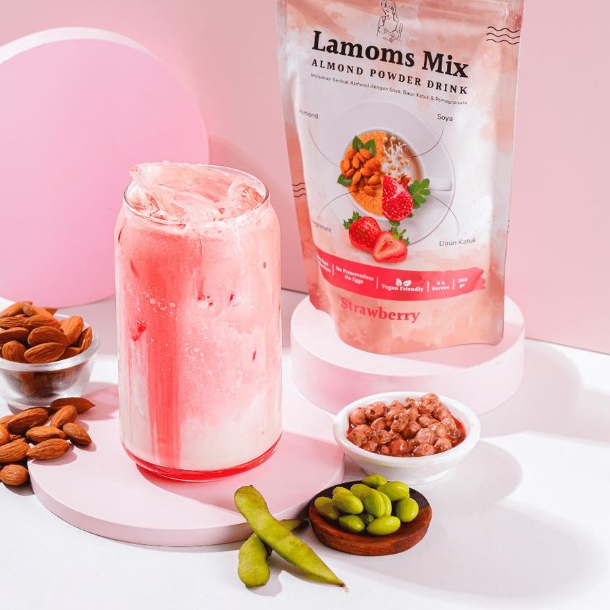 ♝ LAMOMS MIX Almond Milk - 200gr - Booster ASI - Plus Soya & Katuk Extract & Pomegranate Extract ❁